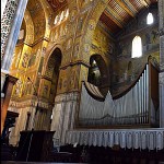 Interior of the Capella Palatina, showing the pipes of the organ.